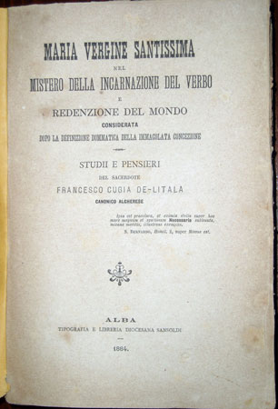 Libro devozionale del Canonico D. Francesco Cugia
